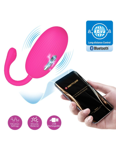 PRETTY LOVE - DOREEN HUEVO VIBRADOR RECARGABLE MAGENTA CONTROL REMOTO