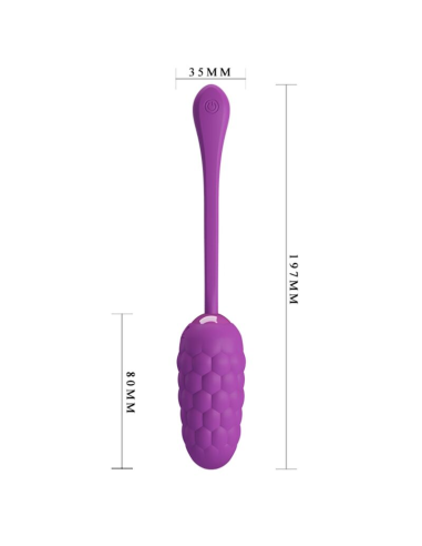 PRETTY LOVE - HUEVO VIBRADOR CON TEXTURA MARINA RECARGABLE MORADO