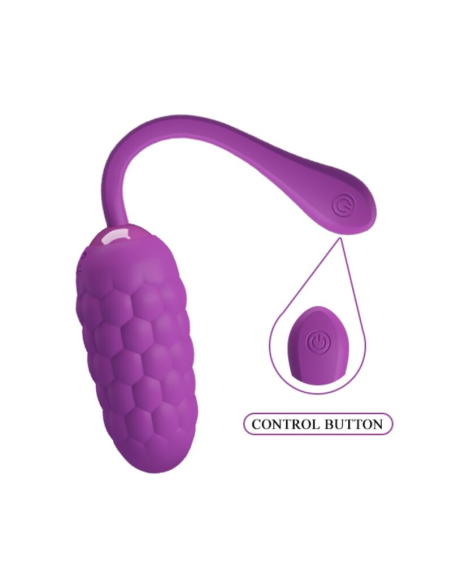 PRETTY LOVE - HUEVO VIBRADOR CON TEXTURA MARINA RECARGABLE MORADO