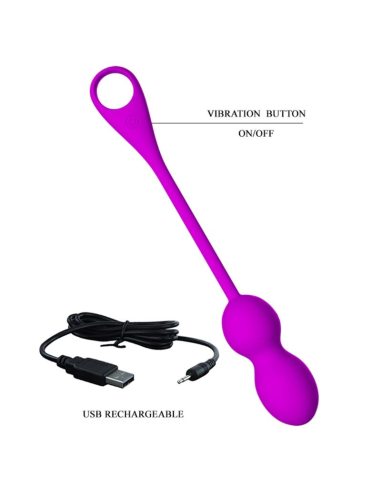 PRETTY LOVE - ELVIRA BOLAS VIBRADORAS RECARGABLE MORADO