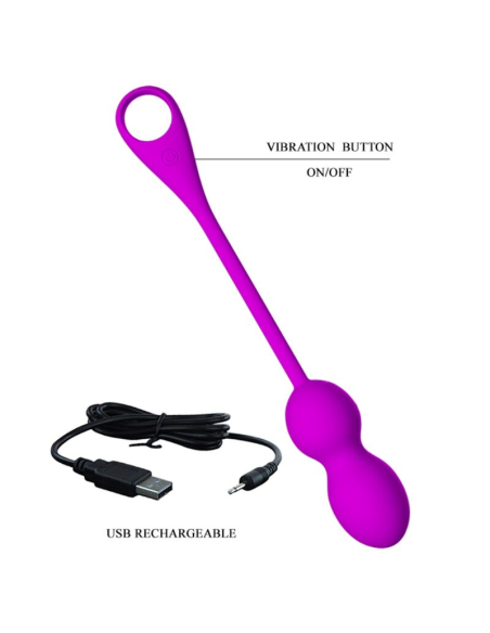 PRETTY LOVE - ELVIRA BOLAS VIBRADORAS RECARGABLE MORADO