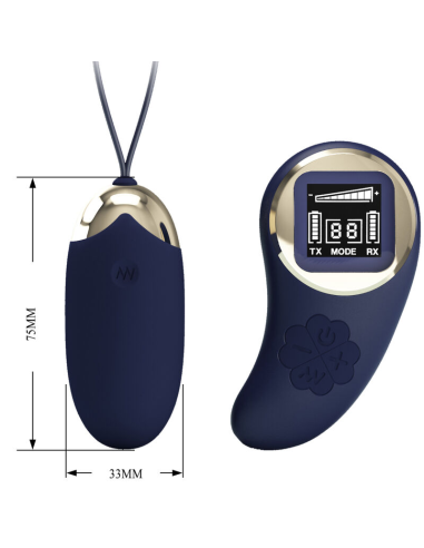 PRETTY LOVE - MINA HUEVO VIBRADOR CONTROL REMOTO AZUL