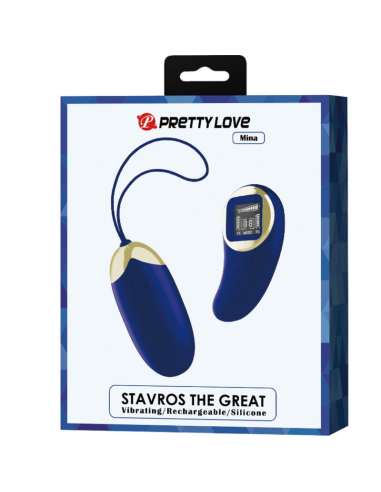 PRETTY LOVE - MINA HUEVO VIBRADOR CONTROL REMOTO AZUL