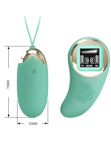 PRETTY LOVE - MINA HUEVO VIBRADOR CONTROL REMOTO VERDE