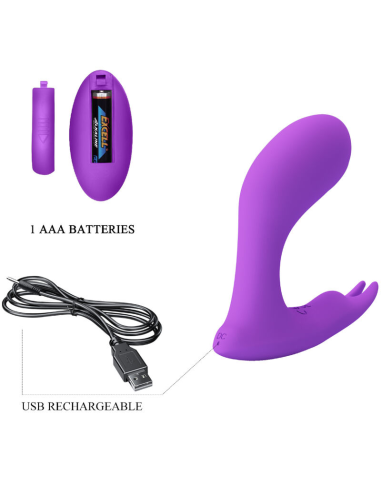 PRETTY LOVE - IDABELLE VIBRATION and PULSATION CONTROL REMOTO VIOLETA