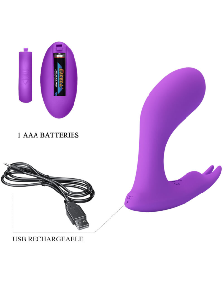 PRETTY LOVE - IDABELLE VIBRATION and PULSATION CONTROL REMOTO VIOLETA