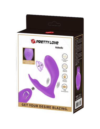 PRETTY LOVE - IDABELLE VIBRATION and PULSATION CONTROL REMOTO VIOLETA