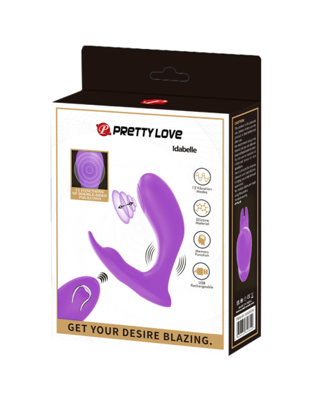PRETTY LOVE - IDABELLE VIBRATION and PULSATION CONTROL REMOTO VIOLETA