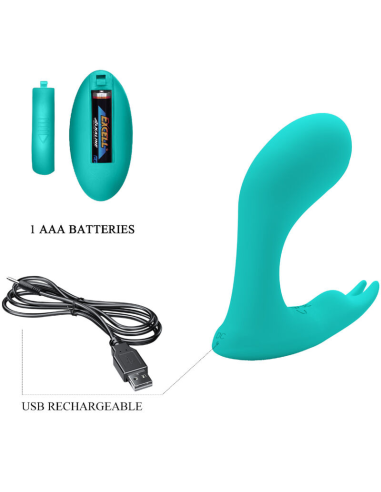 PRETTY LOVE - IDABELLE VIBRATION and PULSATION CONTROL REMOTO AZUL