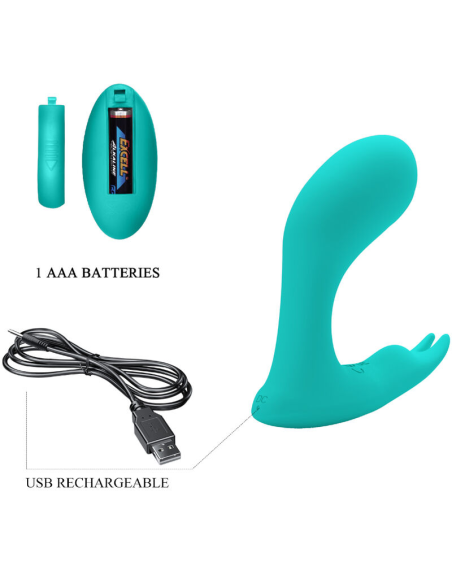 PRETTY LOVE - IDABELLE VIBRATION and PULSATION CONTROL REMOTO AZUL