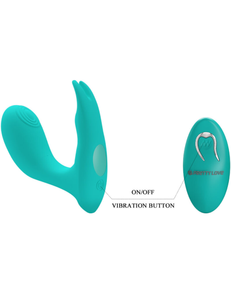 PRETTY LOVE - IDABELLE VIBRATION and PULSATION CONTROL REMOTO AZUL