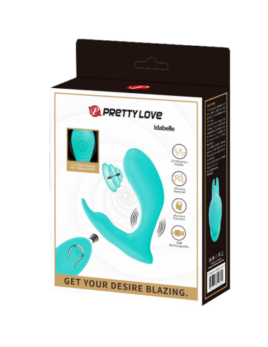 PRETTY LOVE - IDABELLE VIBRATION and PULSATION CONTROL REMOTO AZUL
