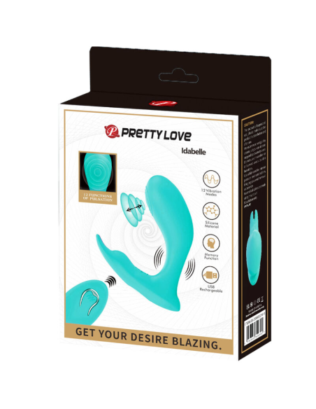 PRETTY LOVE - IDABELLE VIBRATION and PULSATION CONTROL REMOTO AZUL