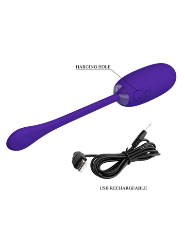 PRETTY LOVE - JULIUS HUEVO VIBRADOR IMPERMEBLE and RECARGABLE LILA