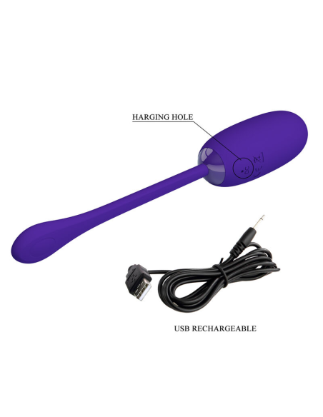 PRETTY LOVE - JULIUS HUEVO VIBRADOR IMPERMEBLE and RECARGABLE LILA