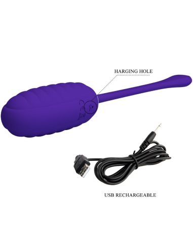 PRETTY LOVE - KIRK HUEVO VIBRADOR RECARGABLE LILA