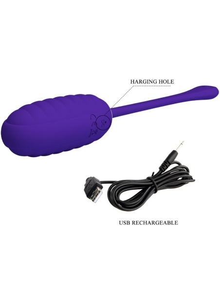 PRETTY LOVE - KIRK HUEVO VIBRADOR RECARGABLE LILA