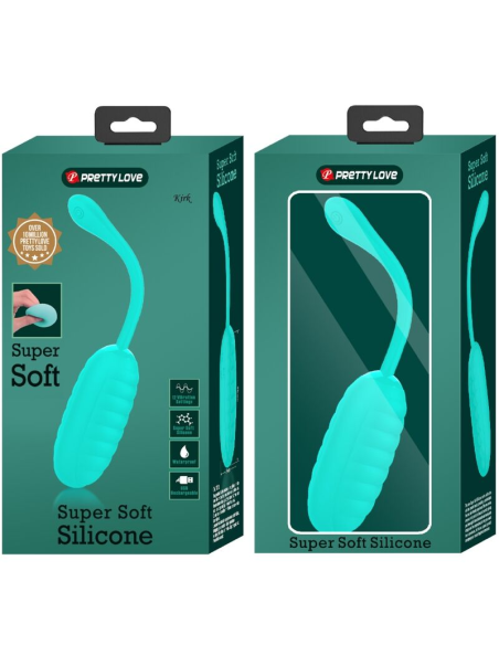 PRETTY LOVE - KIRK HUEVO VIBRADOR RECARGABLE VERDE AGUA