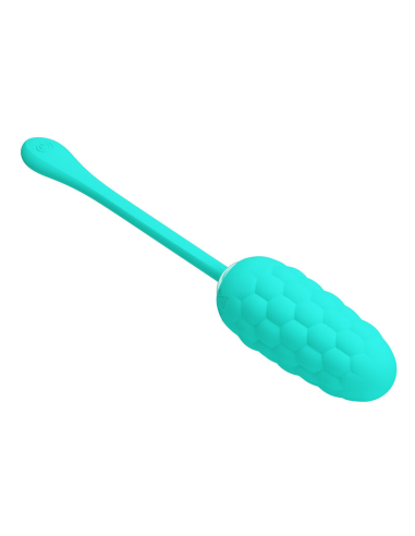 PRETTY LOVE - HUEVO VIBRADOR CON TEXTURA MARINA RECARGABLE VERDE AGUA