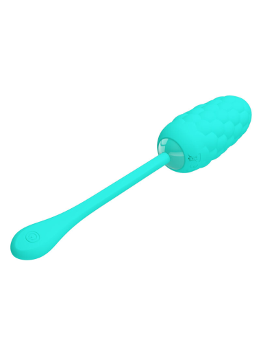 PRETTY LOVE - HUEVO VIBRADOR CON TEXTURA MARINA RECARGABLE VERDE AGUA