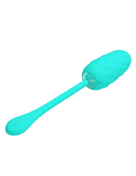 PRETTY LOVE - HUEVO VIBRADOR CON TEXTURA MARINA RECARGABLE VERDE AGUA