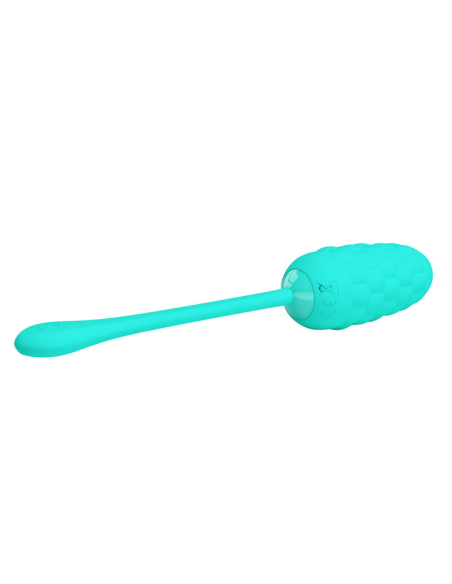 PRETTY LOVE - HUEVO VIBRADOR CON TEXTURA MARINA RECARGABLE VERDE AGUA