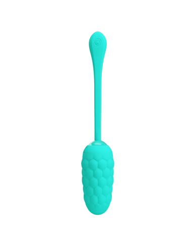 PRETTY LOVE - HUEVO VIBRADOR CON TEXTURA MARINA RECARGABLE VERDE AGUA