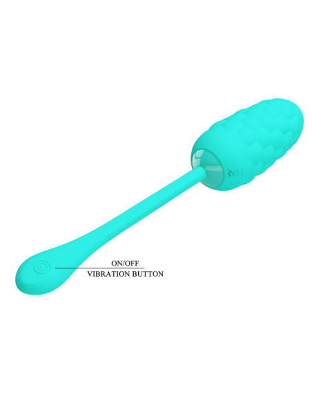PRETTY LOVE - HUEVO VIBRADOR CON TEXTURA MARINA RECARGABLE VERDE AGUA