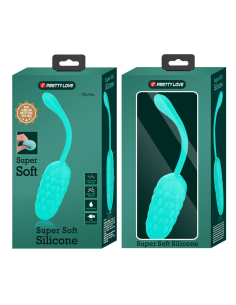 PRETTY LOVE - HUEVO VIBRADOR CON TEXTURA MARINA RECARGABLE VERDE AGUA