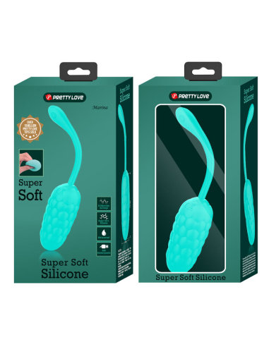 PRETTY LOVE - HUEVO VIBRADOR CON TEXTURA MARINA RECARGABLE VERDE AGUA