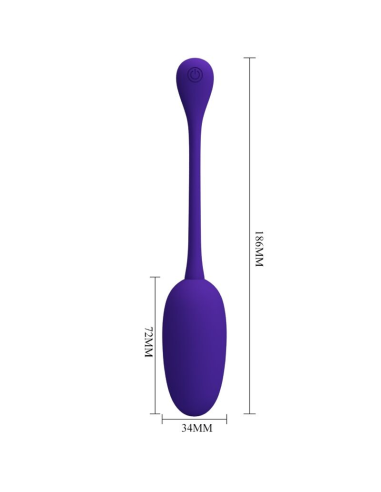 PRETTY LOVE - KNUCKER HUEVO VIBRADOR RECARGABLE LILA