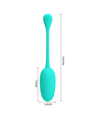 PRETTY LOVE - KNUCKER HUEVO VIBRADOR RECARGABLE VERDE AGUA