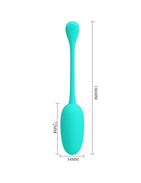 PRETTY LOVE - KNUCKER HUEVO VIBRADOR RECARGABLE VERDE AGUA