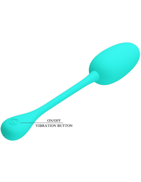 PRETTY LOVE - KNUCKER HUEVO VIBRADOR RECARGABLE VERDE AGUA