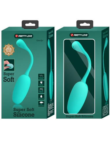 PRETTY LOVE - KNUCKER HUEVO VIBRADOR RECARGABLE VERDE AGUA