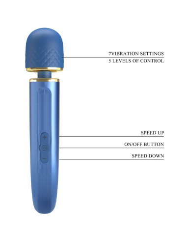 PRETTY LOVE - MASAJEADOR 7 MODOS VIBRACIÓN AZUL