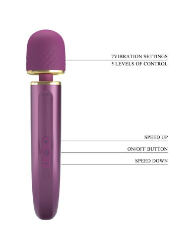 PRETTY LOVE - MASAJEADOR 7 MODOS VIBRACIÓN LILA