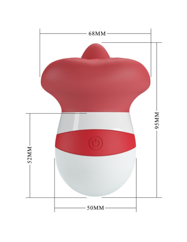 PRETTY LOVE - MINA ESTIMULADOR LENGUA ROJO CLARO