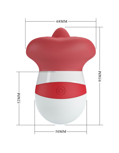 PRETTY LOVE - MINA ESTIMULADOR LENGUA ROJO CLARO