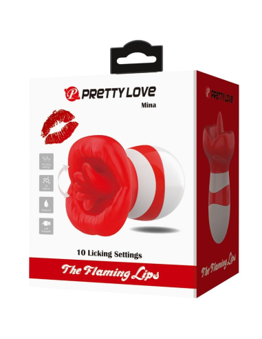 PRETTY LOVE - MINA ESTIMULADOR LENGUA ROJO CLARO
