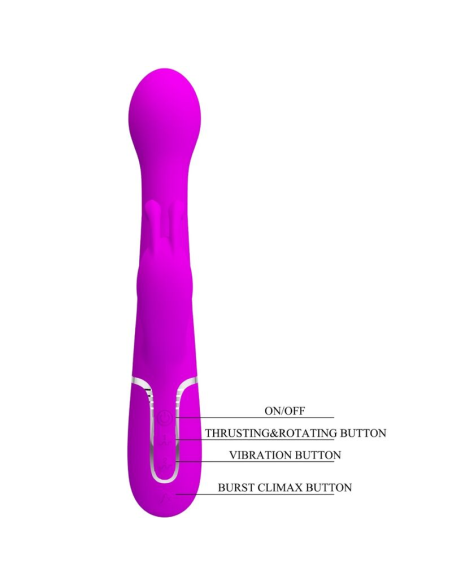 PRETTY LOVE - DEJON VIBRADOR RABBIT 3 EN 1 MULTIFUNCIÓN VIOLETA