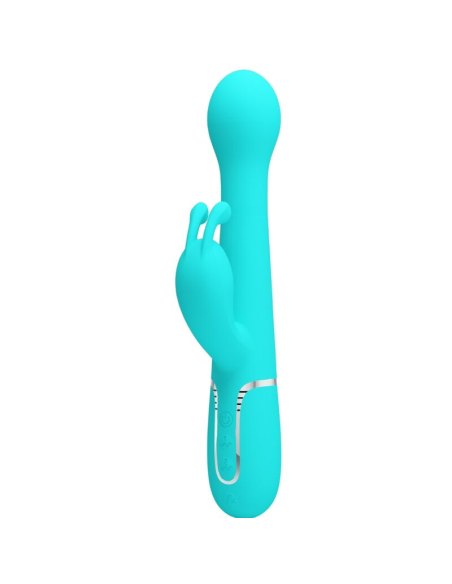 PRETTY LOVE - DEJON VIBRADOR RABBIT 3 EN 1 MULTIFUNCIÓN VERDE AGUA