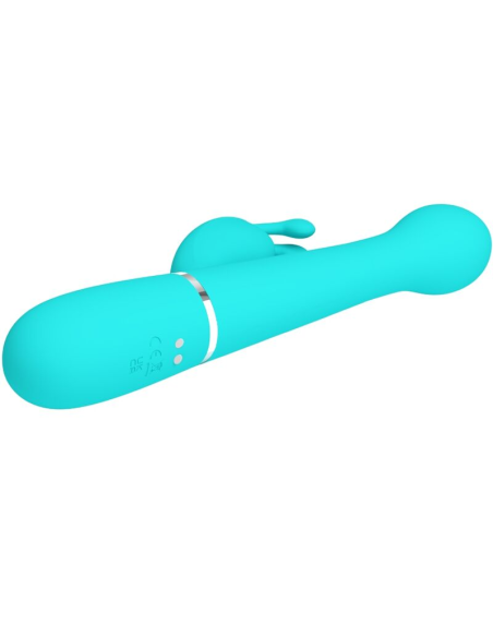 PRETTY LOVE - DEJON VIBRADOR RABBIT 3 EN 1 MULTIFUNCIÓN VERDE AGUA