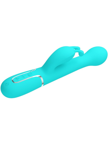 PRETTY LOVE - DEJON VIBRADOR RABBIT 3 EN 1 MULTIFUNCIÓN VERDE AGUA