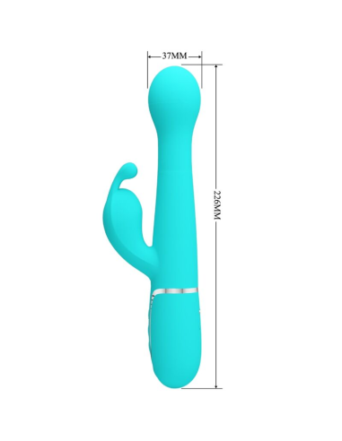 PRETTY LOVE - DEJON VIBRADOR RABBIT 3 EN 1 MULTIFUNCIÓN VERDE AGUA