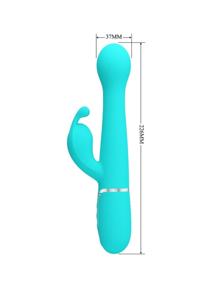PRETTY LOVE - DEJON VIBRADOR RABBIT 3 EN 1 MULTIFUNCIÓN VERDE AGUA