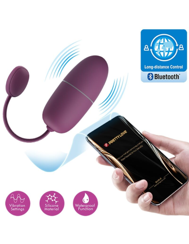 PRETTY LOVE - NYMPH HUEVO VIBRADOR CONTROLADO POR APP LILA