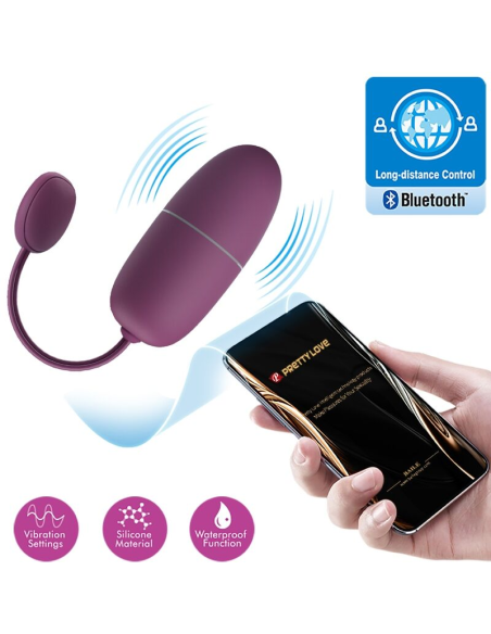 PRETTY LOVE - NYMPH HUEVO VIBRADOR CONTROLADO POR APP LILA