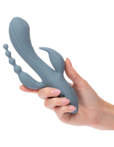 CALEXOTICS - VIBRADOR TRIPLE ÉXTASIS GRIS