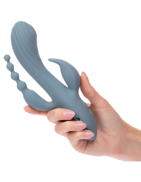 CALEXOTICS - VIBRADOR TRIPLE ÉXTASIS GRIS